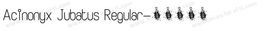 Acinonyx Jubatus Regular字体转换